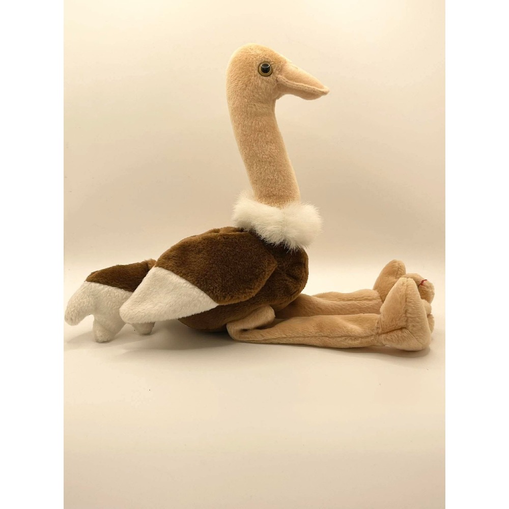 Ty Beanie Babies Stretch the Ostrich‎ 1997 Vintage Plush Collectible Brown Tan